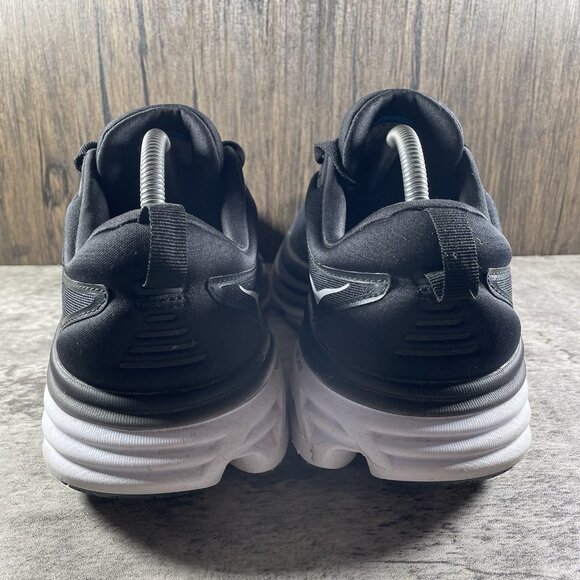 Hoka One Men’s Bondi 8 Size 9.5 4E X-Wide Black White Running Athletic Sneakers - Picture 6 of 10